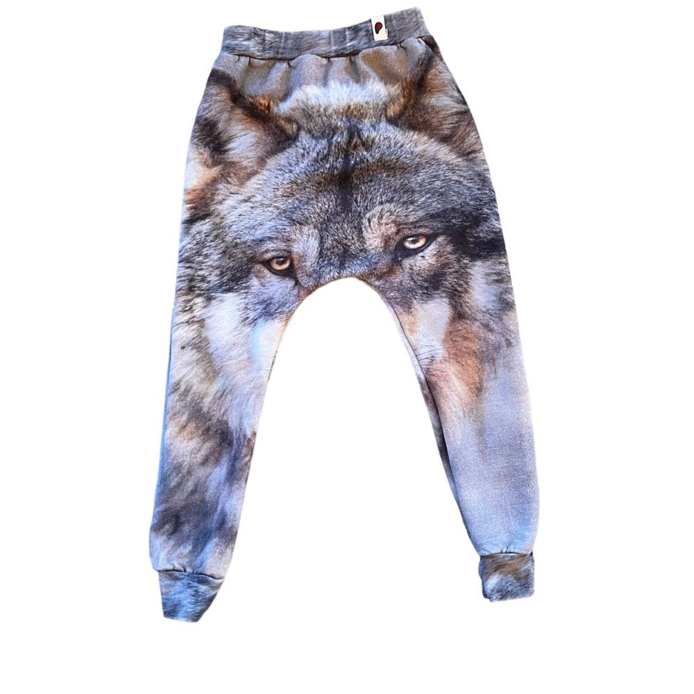Popupshop All Over Wolf Print Drop Joggers 116